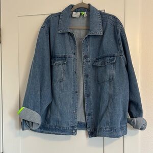 ADIDAS X KSENIASCHNAIDER Denim Jacket with Neon Highlights